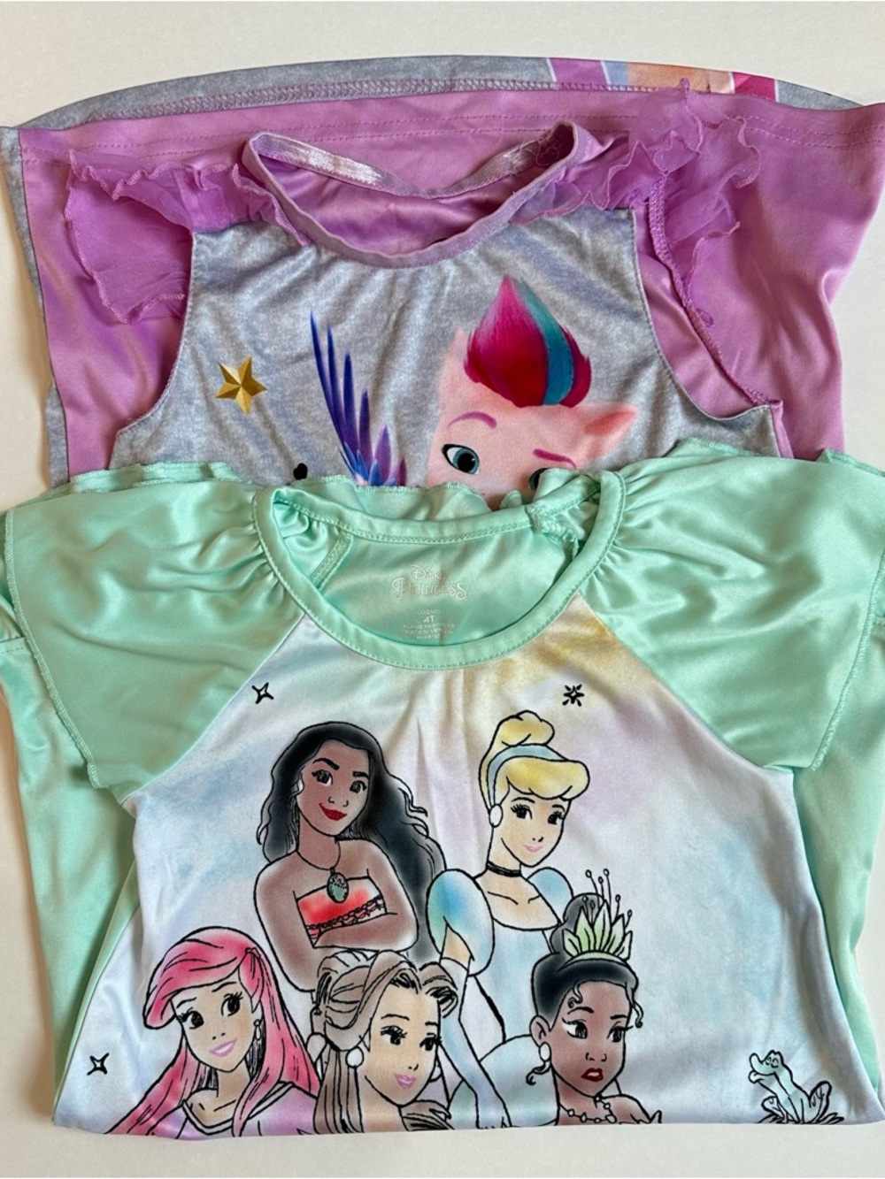 Girls Graphic Print Pajamas Bundle | Size 4T | Disney Princess | My Little Pony